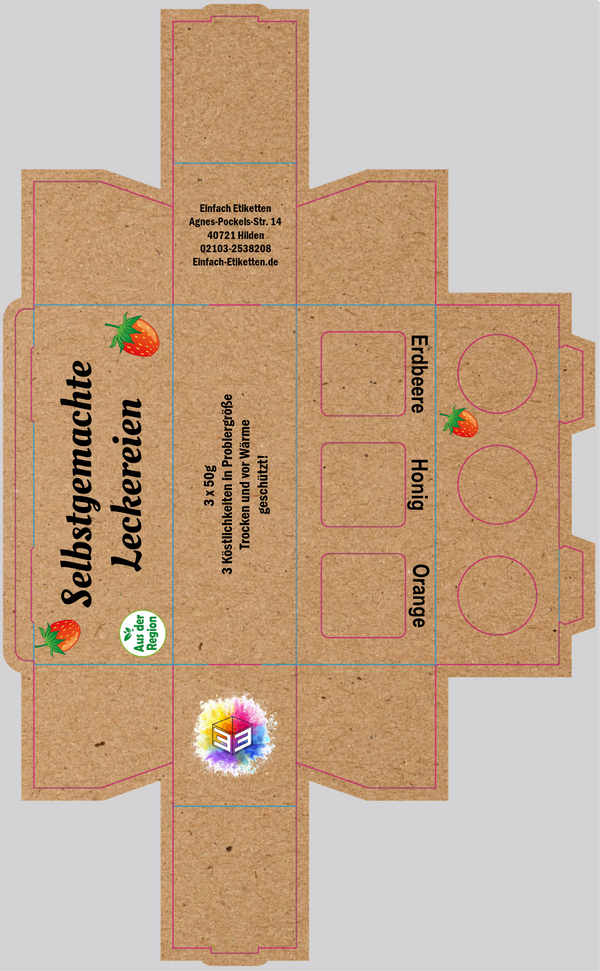 3er Umverpackung 53ml Glas Früchtezeit