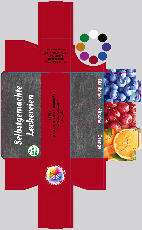 3er Umverpackung 53ml Glas Schiefertafel mit wechselbaren Farbakzenten und Bildern