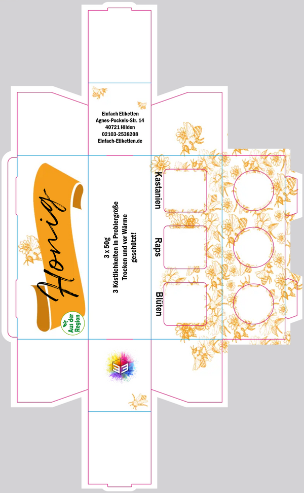 3er Umverpackung fü 53ml Gläschen Orange