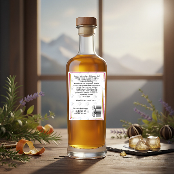 Etikett -  "Splash 60x45 Rückseitenetikett