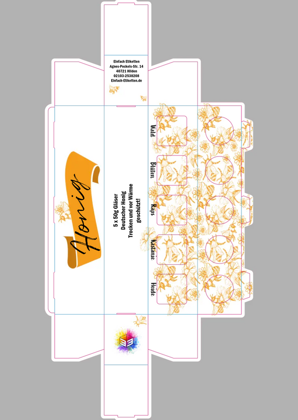 5er Umverpackung 53ml Glas Orange