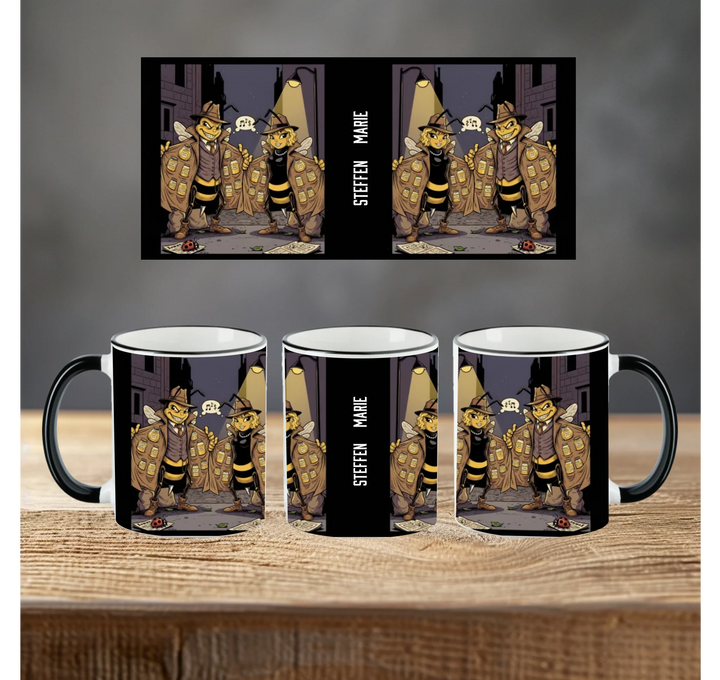 Blanko Mockup 3 Tassen Riemen schwarz 2