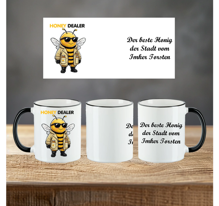 Blanko Mockup 3 Tassen Riemen schwarz 2