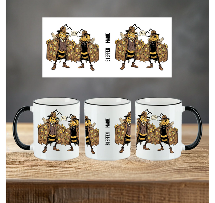 Blanko Mockup 3 Tassen Riemen schwarz 2