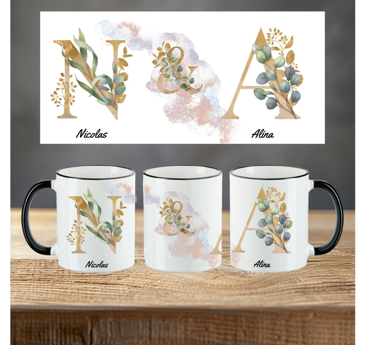 Blanko Mockup 3 Tassen Riemen schwarz 2