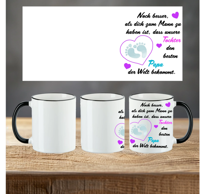 Blanko Mockup 3 Tassen Riemen schwarz 2