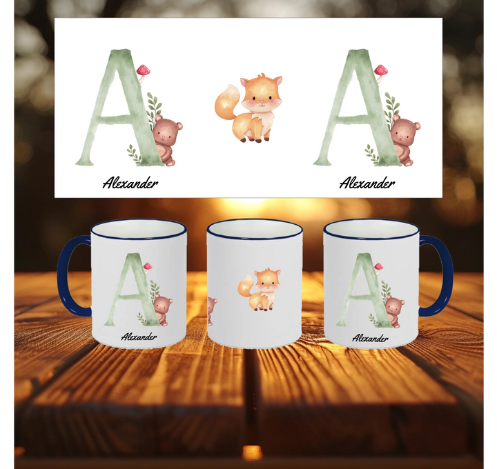 Blanko Mockup 3 Tassen Riemen Blau