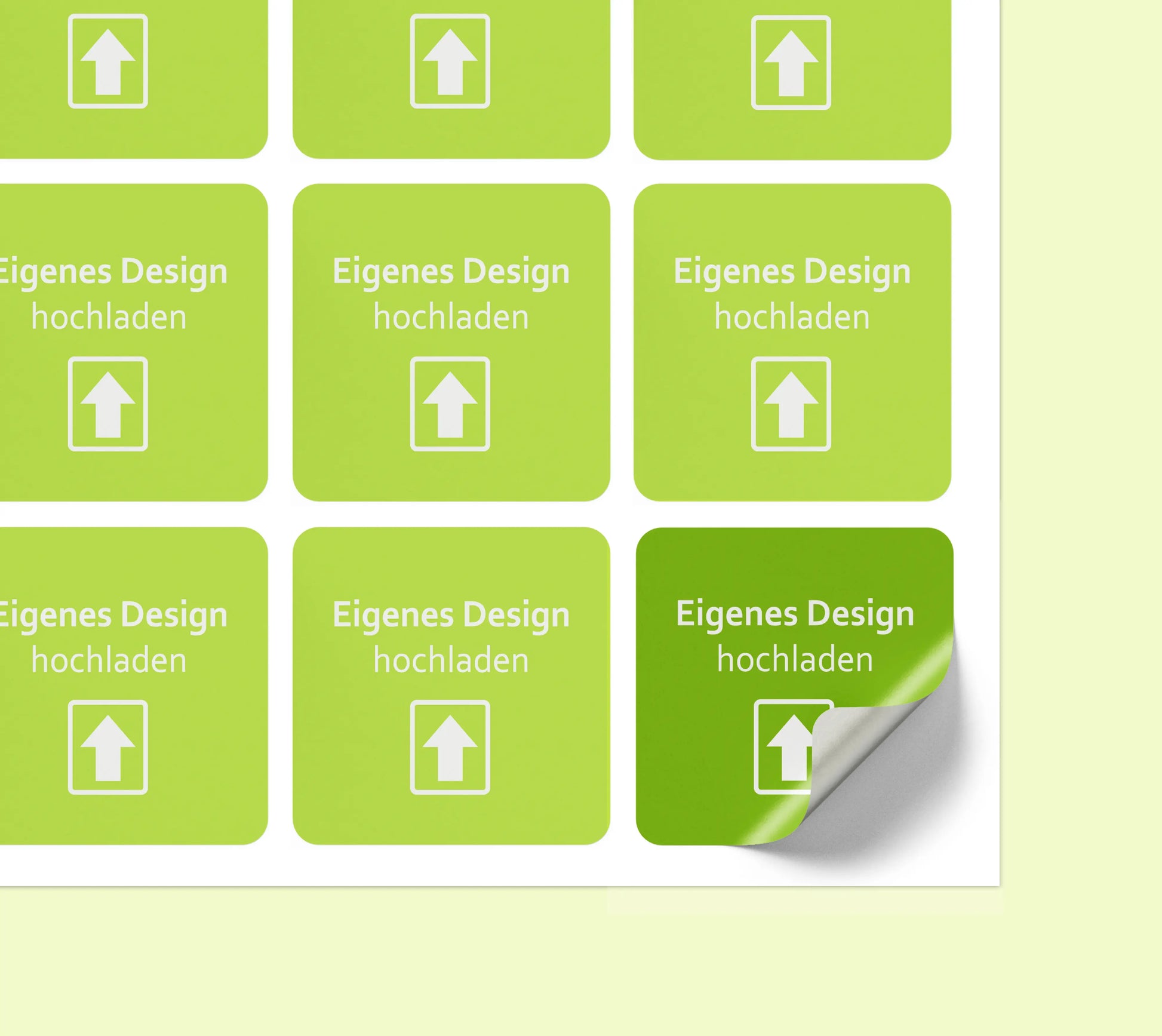 Etiketten auf Bogen – eigenes Design hochladen