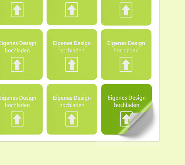 Etiketten auf Bogen – eigenes Design hochladen