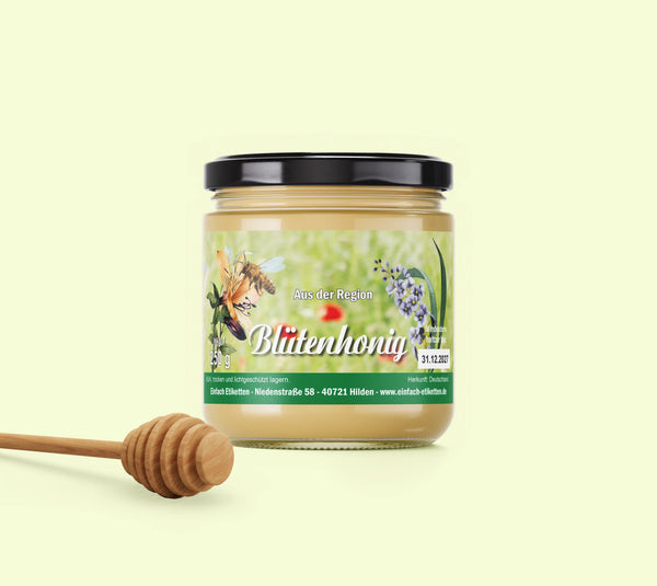 Etikett - Blumenwiese" 140x046 Rechteck