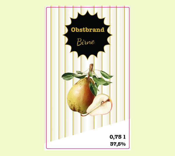 Etikett - Vorlage Rechteck "Classic " 121x71