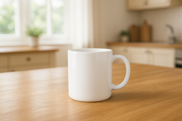 Platziere sie nun auf einen Küchentisch un mache sie weißer