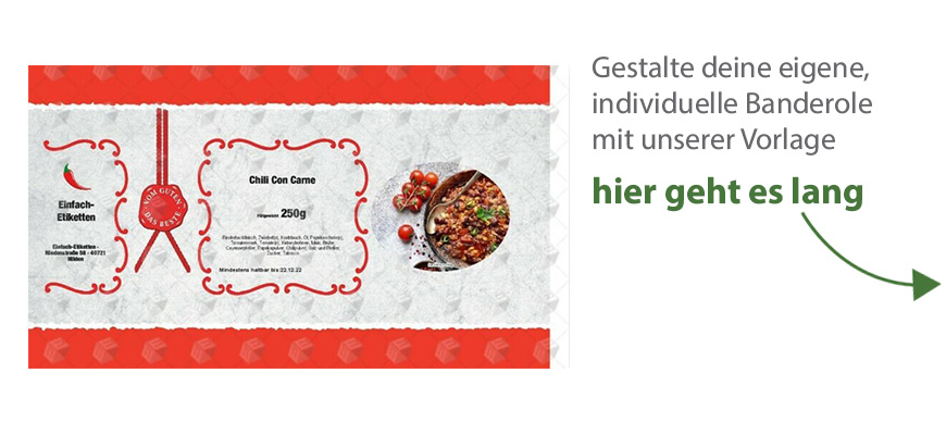 Banderole für Falzdeckeldose FDD 73/145 ROM